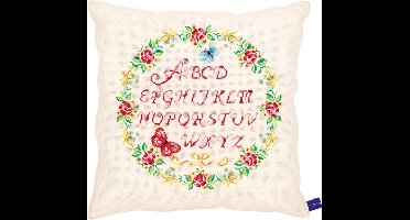 Homedeco kussen kit Rozen alfabet  - Vervaco - PN-0153869