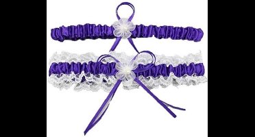 Kousenband - Bruiloft Lingerie - Stretch - Paars