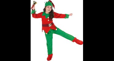 Kerstelf kostuum voor kinderen - Verkleedkleding - Maat 104/116