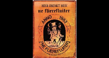 Ne Flierefluiter Anno 1982 Metalen wandbord in reliëf 30 x 40 cm