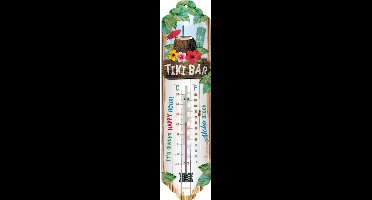 Nostalgic Art Binnen/buiten thermometer - Tiki Bar - Wit - metaal - 28 x 6.5 cm