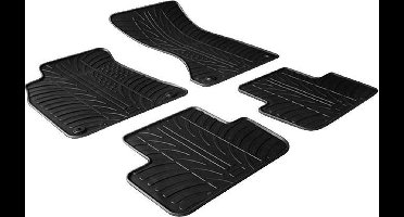 Gledring Rubbermatten passend voor Audi A4 2008-2015 & A5 Sportback 2008-2016 (T profiel 4-delig + montageclips)