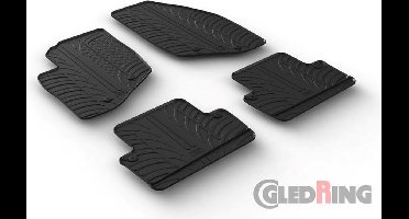 Gledring Rubbermatten passend voor Volvo V70/XC70 2000-2007 & S60 2000-2009 (T profiel 4-delig + montageclips)