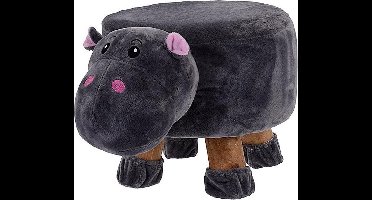 Kinderpoef - Voetenbank voor Kinderen Nijlpaard (hoogte 25 cm)