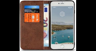 Casecentive Leren Wallet case - Portemonnee hoesje - iPhone 7 / 8 Plus bruin