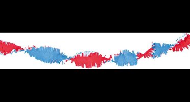 Guirlande Slinger 600 Cm Crêpepapier Rood/wit/blauw