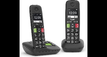Gigaset E290A Duo Analoge-/DECT-telefoon Zwart - Geen Nederlandse ondersteuning!