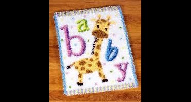 Vervaco - Knooptapijt kit - Baby girafje II - PN-0149292 - Borduren - Borduurpakket - Borduurpakket geboorte - Borduurpakket volwassenen - Borduurpakket kind