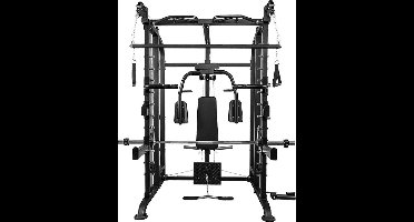 Gorilla Sports Smith Machine - Krachtstation - Homegym - met Butterfly - Incl Accessoires - Belastbaar tot 300 kg