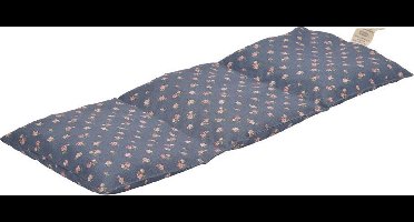 Kersenpitje Cervico 50 x 20 cm | Donker Blauw met Bloemen, Warmte Kussen - Opwarmbaar - Koud Warm Kompres