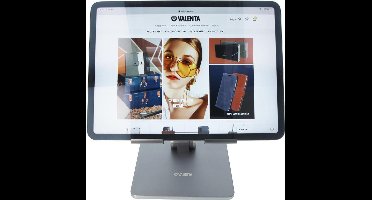 Valenta - Tablethouder Space Grey Aluminium Verstelbaar / Inklapbaar