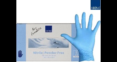Sterke Nitril Poedervrije Wegwerp Handschoenen - Latexvrij - New Formulation - Blauw- 100 Stuks - Maat L