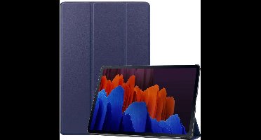 Just in Case tablet Hoes geschikt voor Samsung Galaxy Tab S7 Plus - TriFold Bookcase - Blauw