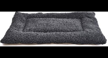 Topmast Hondendeken Dierenmat Benchmat Soft Fleece - Antraciet - 105 X 70 cm