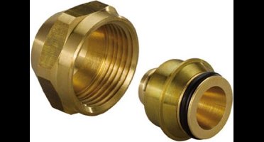Uponor Vario Klemringschroefkoppeling – 16 mm x 3/4" bi – Eurokonus – Messing – voor PEX buis