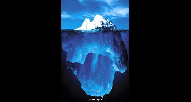 IJsberg poster - Hidden depth - sneeuw - gletsjer - zee - 61 x 91.5 cm