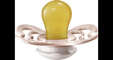 BIBS Fopspeen Supreme Natuurruber - Blush/White | Maat 2 | 6-18 Maanden | T2