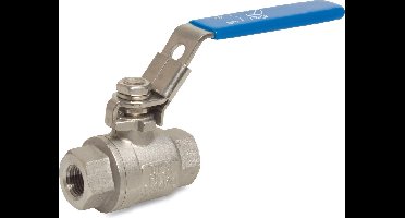 Mega 2-delige kogelkraan RVS 316 1 1/4" binnendraad 64bar