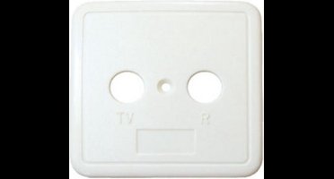 Afdekplaat voor 2-gats wandcontactdoos / ivoor