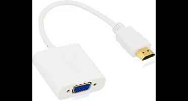 HDMI naar VGA + 3,5mm Jack adapter / wit - 0,15 meter