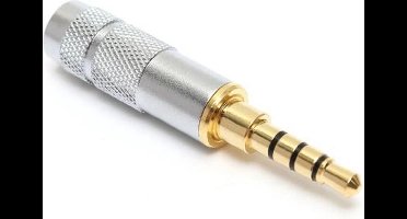 3,5mm Jack (m) connector - metaal - 4-polig / stereo