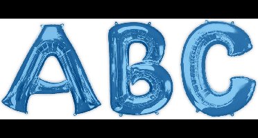 AMSCAN - Blauwe aluminium letter ballon - Blauw