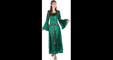Vegaoo - Groen middeleeuws kostuum voor dames