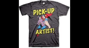 DC Comics Superman Heren Tshirt -S- Pick-Up Artist Grijs