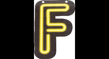 Neon letter F