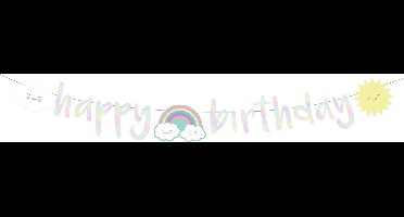 RIETHMULLER - Happy Birthday Slinger kleine iriserende wolk 180 cm van karton