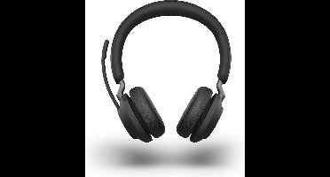 Jabra Evolve2 65 UC Stereo Headset USB-C - UC-gecertificeerd (Zoom, Google Hangout, Avaya, Mitel ...) - Incl. Laadstandaard - Zwart