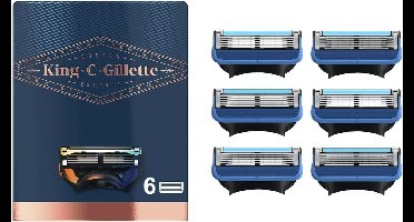 King C. Gillette Proglide scheermesjes scheer- en contouren, 6 stuks