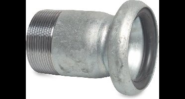 Snelkoppeling staal gegalvaniseerd 108 mm x 4" V-deel Bauer x buitendraad type Bauer S75