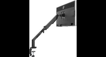 DESQ® Monitorarm met Gasveer | 17/36 Inch | Arm lengte 62 cm | Bureauklem + Bladdoorvoer set | Zwart