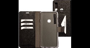 Mobiparts hoesje geschikt voor Samsung Galaxy A9 (2018) - Wallet/Boekhoesje - Eco Leer - Magneet Sluiting - Opberg vakken - Zwart