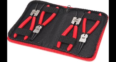 4 Delige 175 mm Seegerringtangenset, Borgveertangenset