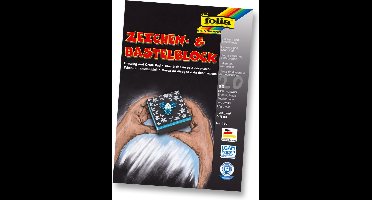Tekenblok Folia A4 zwart 130 gram 20 vel FO-197