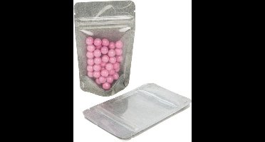 Stazakken Rijstpapier Transparant/Zwart 7,9x5,1x13cm | 28 gram (100 stuks)