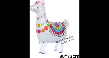 wandelende Ballon Airwalker lama wit