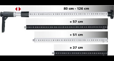Laserliner 090.140A Telescoopstatief 1/4 Hoogte (max.)=2700 mm Geschikt voor Laserliner