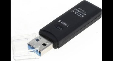 USB Cardreader met USB-A connector en 2 kaartsleuven - voor (Micro) SD/SDHC/SDXC/MMC/TF - USB3.0