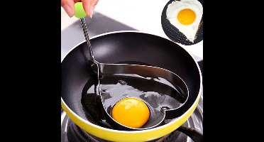 3 Stuks Gebakken Ei Vormpjes Hartje Houder Keukengerei Eierkoker Rvs Non-stick Koekenpan Keuken Gereedschap Accessoire