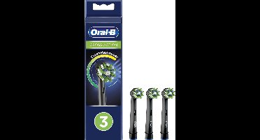Oral-B CrossAction - Met CleanMaximiser-technologie - Opzetborstels - Zwart - 3 stuks