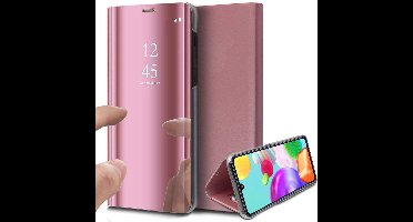 Hoesje geschikt voor Samsung Galaxy A41 - Book Case Spiegel Roségoud