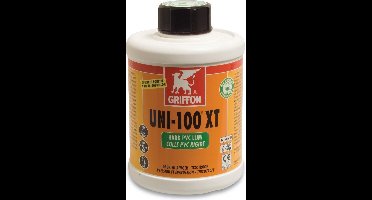 Griffon PVC-lijm 0,25ltr met kwast KIWA type Uni-100 XT label NL/FR