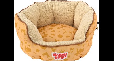 Woezel & Pip slaapmand rond geel 40cm