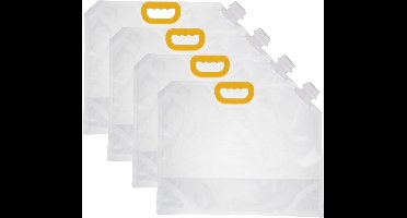 Gerimport Watercontainer - 4x - 10L - transparant - met tapkraan - opvouwbaar - jerrycan - waterzak