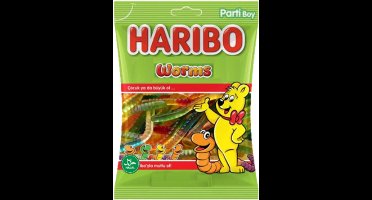 Haribo Worms – Fruitgom – Halal - 30 x 100gram Voordeeldoos