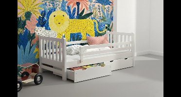 Rockwood® Kinderbed Tim Wit met lattenbodem, matras Saturnus de Luxe