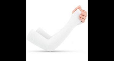 BOTC Arm Sleeve - Compressie Arm Mouwen - UV - Zonbescherming - werende mouwen - Wit